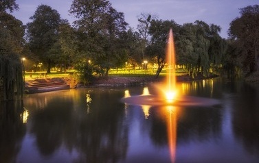 Garbolewski Park &ndash; Pond at Night
