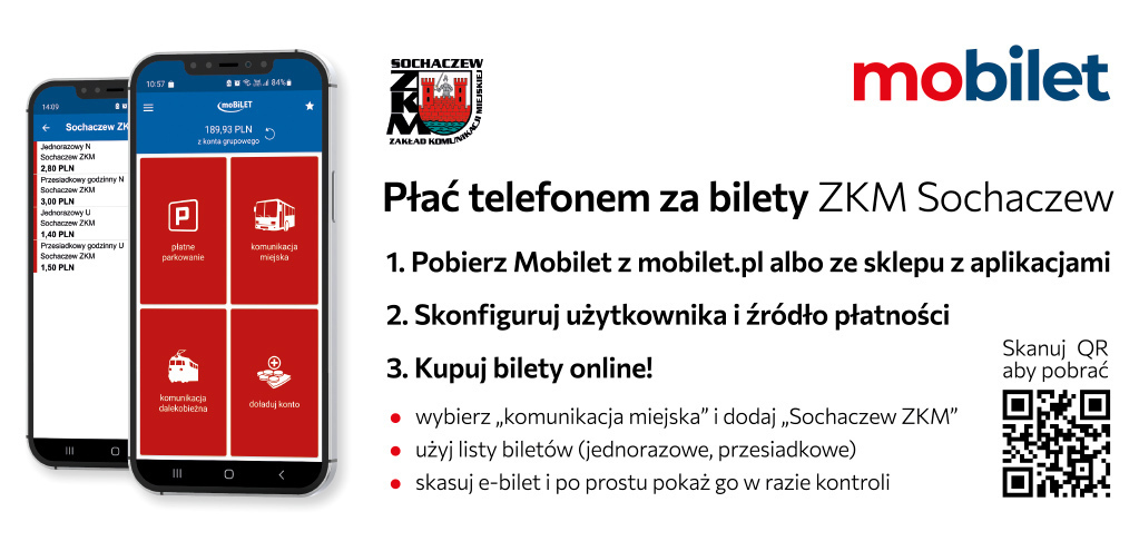 Zdjęcie do ZKM informuje: od stycznia moBiLET zastępuje mPay 