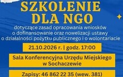 Zdjęcie do Zapraszamy organizacje pozarządowe na darmowe...