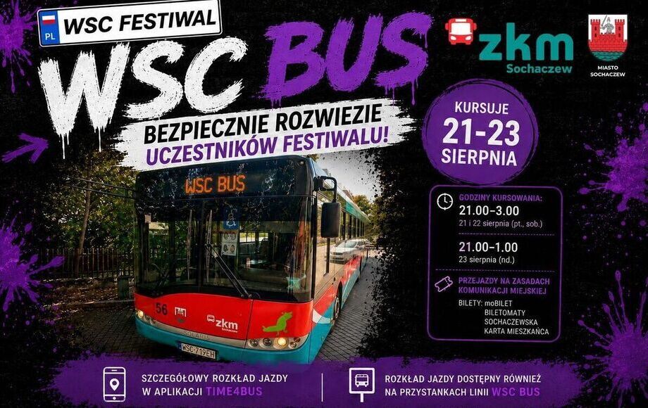 Zdjęcie do WSC Bus bezpiecznie rozwiezie uczestnik&oacute;w festiwalu