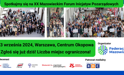 Zdjęcie do Zaproszenie dla NGO - Mazowieckie Forum Inicjatyw Pozarządowych