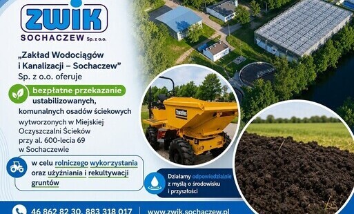 Zdjęcie do Bezpłatne przekazanie osad&oacute;w do rolniczego wykorzystania