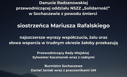 Zdjęcie do Kondolencje 