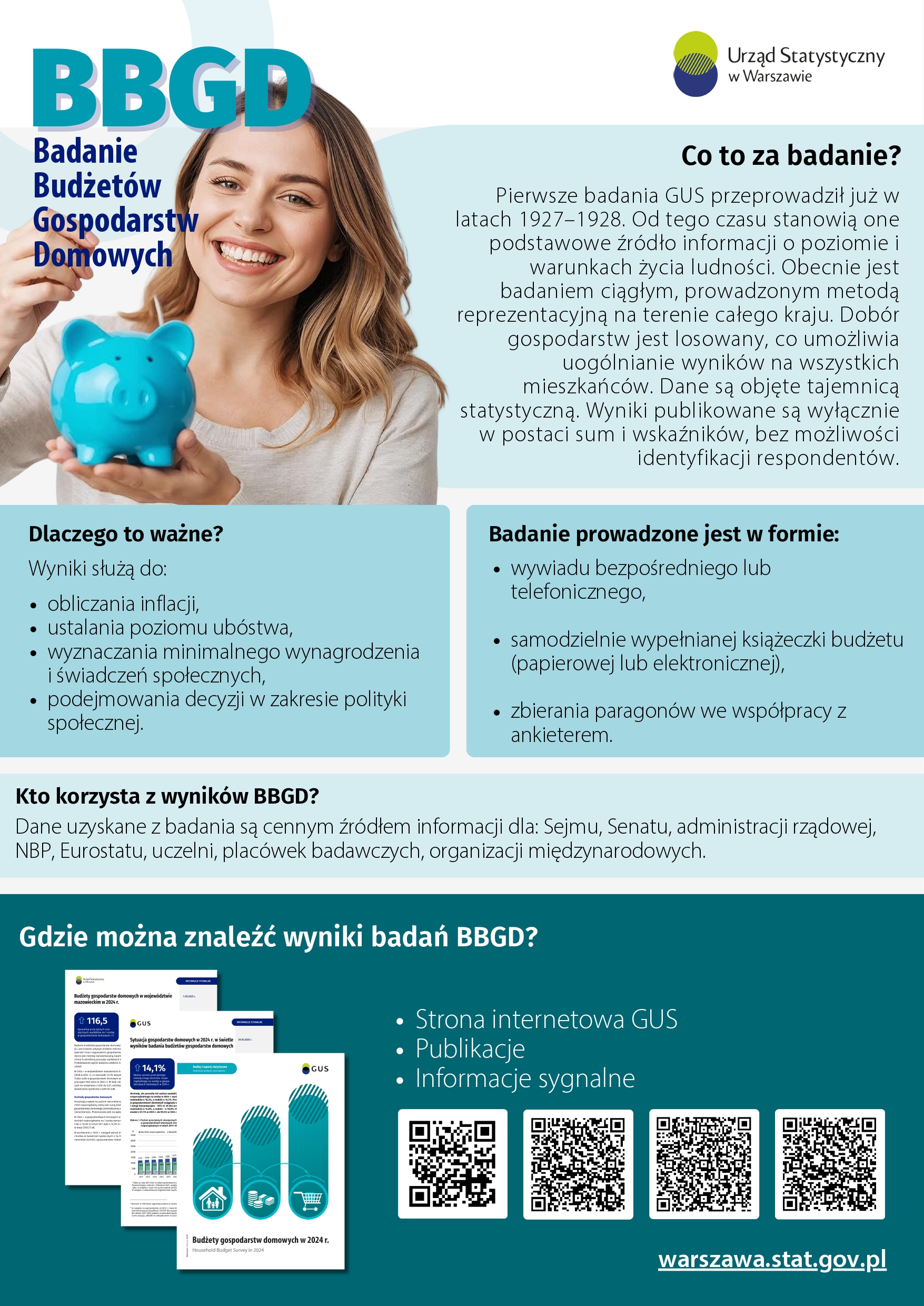 Ulotka informacyjna GUS dotycząca badania ankietowego budżet&oacute;w domowych